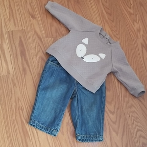 Kyle & Deena top gymboree‎ pants 3-6mo